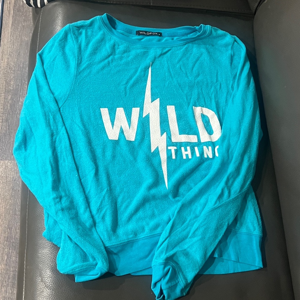 Wildfox Teal 'Wild Thing' Pullover